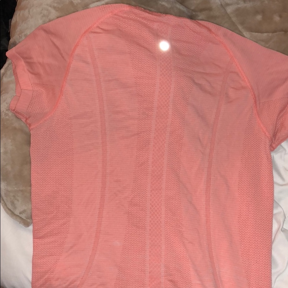 lululemon orange/pink run swiftly tee